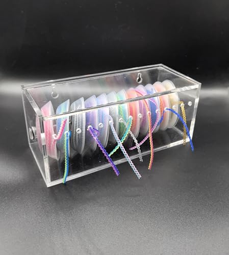 Dental Transparent Power Chain Organizer Case, 15-Slot Orthodontic Elastic Rubber Chain Dispenser for Braces Long