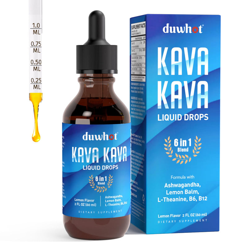Kava Kava Extract Liquid Drops with Ashwagandha Lemon Balm L-Theanine, High Potency Kava Root Extract Tincture Supplement for Relaxation, 2 Fl Oz - BeesActive Australia