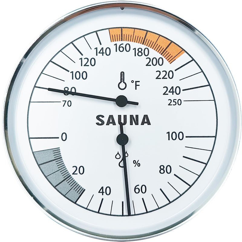 Sauna Thermometer and Hygrometer Combo – Precise Temperature & Humidity Gauge for Sauna Roomsk, Temperature Range 70-250°F, Humidity Range 0-100% - BeesActive Australia