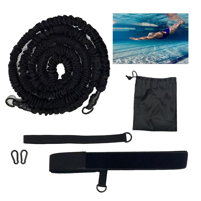 Swim Training Equipment, Pool Tether Aquatic Belt Exercise Resistance Band for Men and Women Improve Strength Power Agility