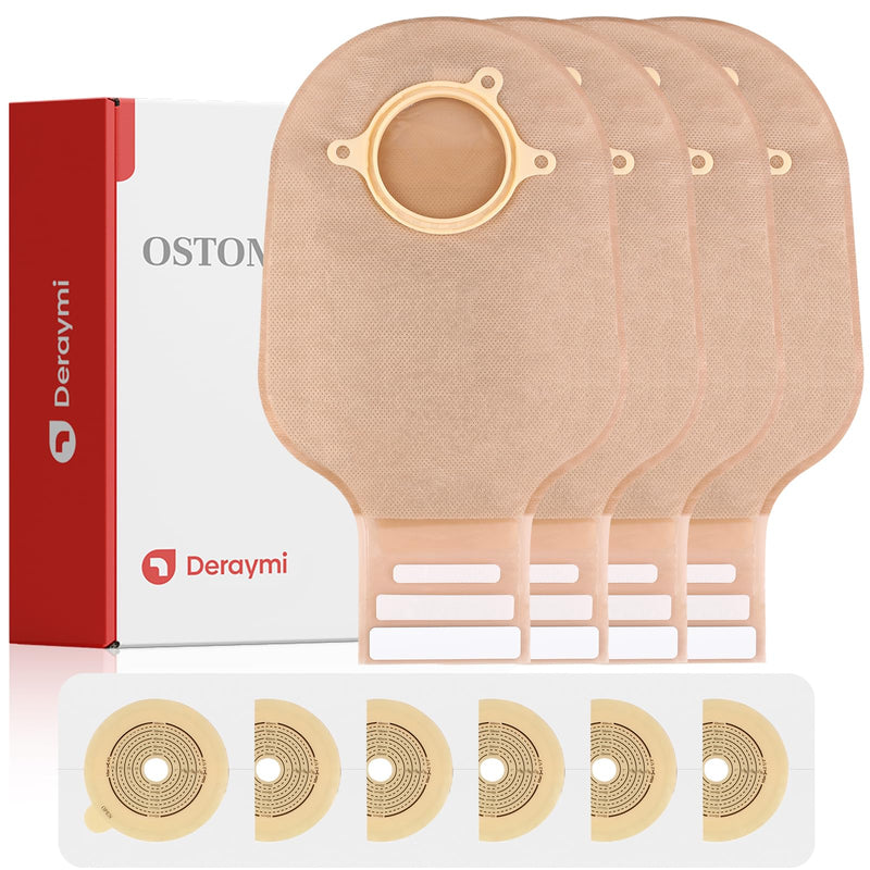 30 PCS Ostomy Supplies Colostomy Bags 2 Piece Ostomy Bag Two Piece Ostomy Drain Pouches for Ileostomy & Stoma Care, Trim-to-Fit 15-60 mm (20 x Bags+10 x Skin Barriers) 20 Bags+10 Flat Barriers