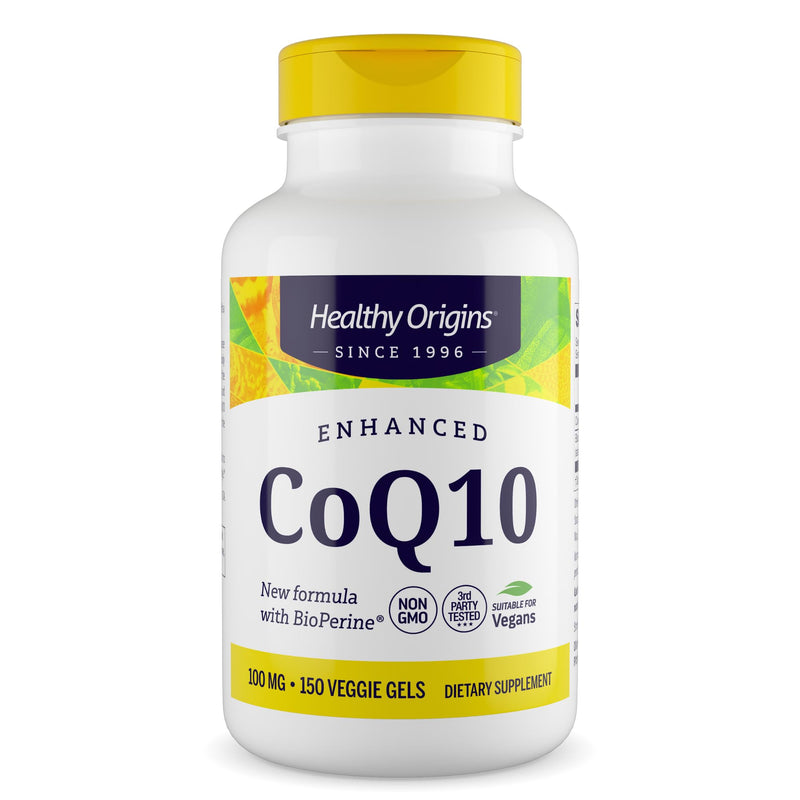 Healthy Origins CoQ10 100 mg + BioPerine, 150 Veggie Gels 150 Count (Pack of 1)