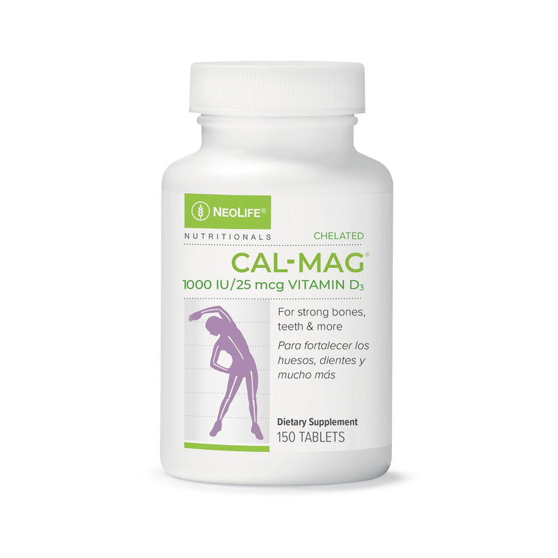 NeoLife - Chelated Cal-Mag Tablets with 1000 IU Vitamin D3 - Bone, Heart, and Muscle Function, Vitamin D, Double Amino Acid Chelation for Ideal Absorption,150 Tablet