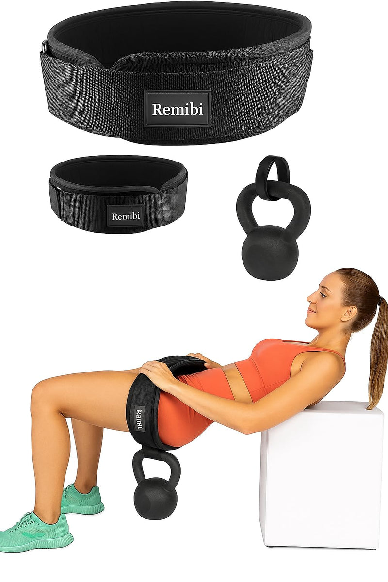 Hip Thrust Belt for Dumbbells – Adjustable, Slip-Resistant Glute Belt with Padded Support – Secure Fit for Hip Thrusts, Glute Bridges, and Leg Workouts