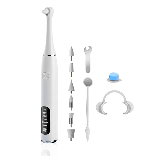 Electric Tooth Polisher with 6 Brush Heads Teeth Cleaning Tools