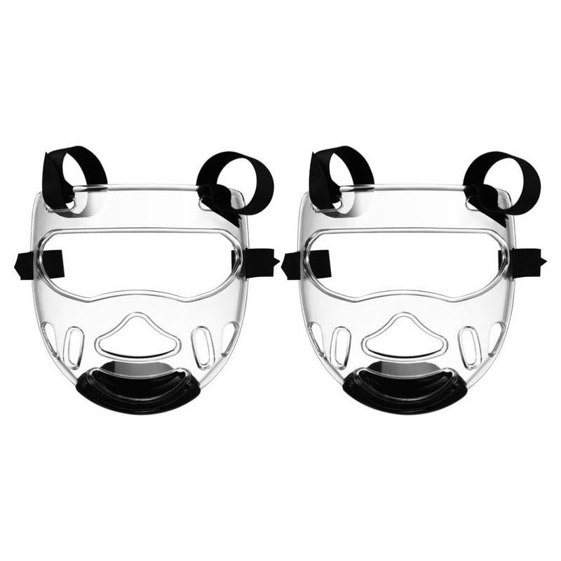2Pcs Detachable Face Protector Martial Art Headgear Sports Face Guard Sparring Protective Gear for Taekwondo Karate Training