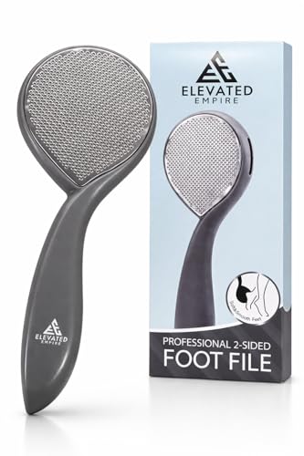 Foot Scrubber & File Callus Remover for Feet - Dual-Sided Stainless Steel Pedicure Tool for Cracked Heels, Dead Skin & Rough Skin - Wet or Dry Use, Men & Women