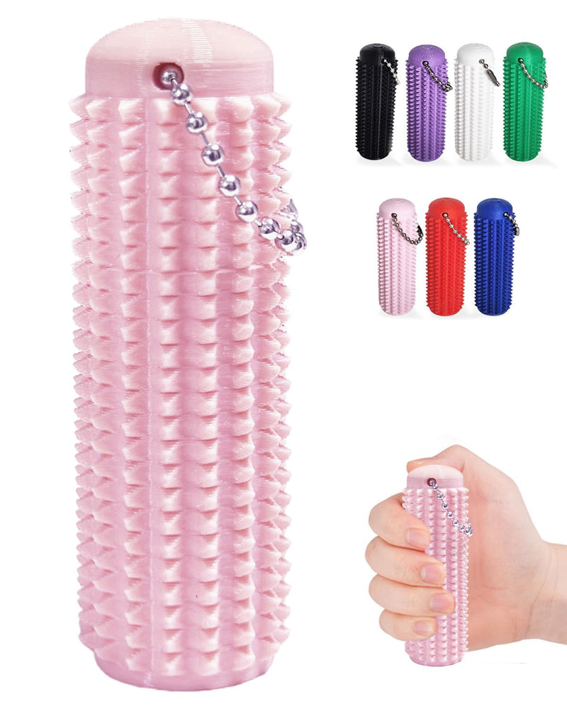 Little Ouchies Pain Fidget Toys for Adults, Spiky Sensory Anxiety Relief Stimming Tools, Pocket Stress Fidget Keychain with Spiky Texture, Pain Stim Fidget for Adults Anxiety & Stress Management Pink