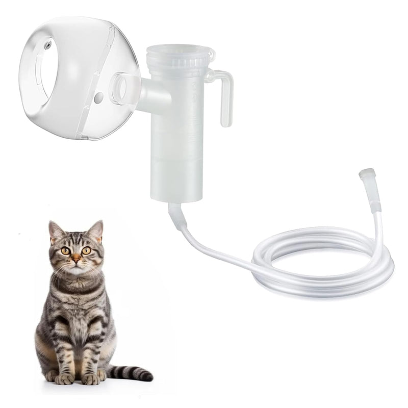 Cat Nebulizer Cup and Inhaler Mask for Cats, White, Pet Oxygen Mask for Cats, Puppies and Small Dogs (S) S - BeesActive Australia