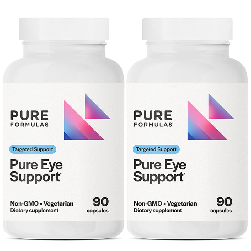PureFormulas Pure Eye Support | Lutein and Zeaxanthin Supplement - 90 Vegetarian Capsules, 2-Pack 90 Count (Pack of 2)