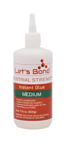 Let's Bond 17.6 oz Medium Professional Grade Instant Glue, Premium Cyanoacrylate, 100 CPS