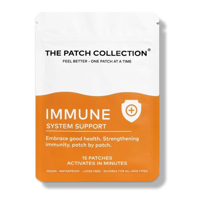 The Patch Collection® - High Strength Immune System Support Patch | 6-in-1 Complex with Vitamin C, D, B12, Zinc, Turmeric, Elderberry, Ginkgo Biloba, Echinacea | Vegan & Latex Free (Pack of 15)