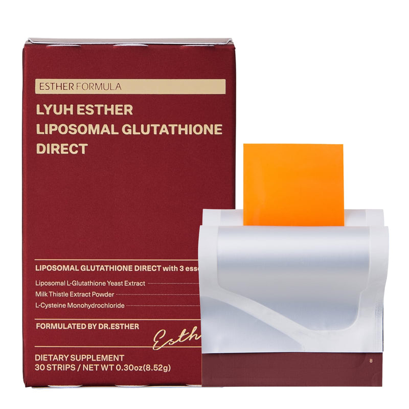 ESTHER FORMULA Liposomal Glutathione Strips (30 ct) - Glutathione Direct | Liposomal Glutathione Supplement with 90% Pure L-Glutathione for Antioxidant & Skin Glow Support, Fast-Absorbing Oral Strips 1