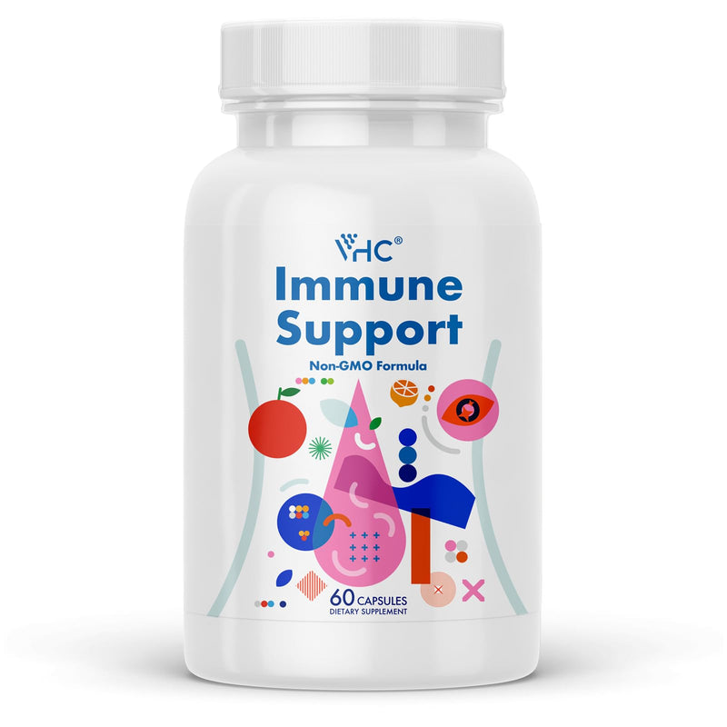 VHC Supplement with Vitamin C, Vitamin E, Selenium,Quercetin,Beta-Glucans,Graviola Leaf,Raspberry Fruit,Green Tea Leaf,Turmeric Rhizome,Grape Seed, 60 Capsules