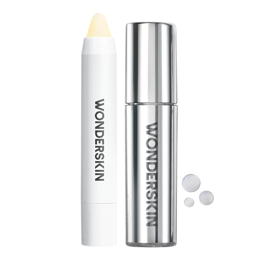 Wonderskin 3-in-1 Lip Scrub Exfoliator & Moisturizer, Lip Exfoliator Scrub, Hydrating Balm with Lip Rehab Serum Oil, Hydrating and Moisturizing (Clear)