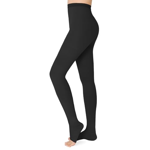 20-30mmHg Compression Pantyhose,Compression Leggings for Women Men X-Large Black