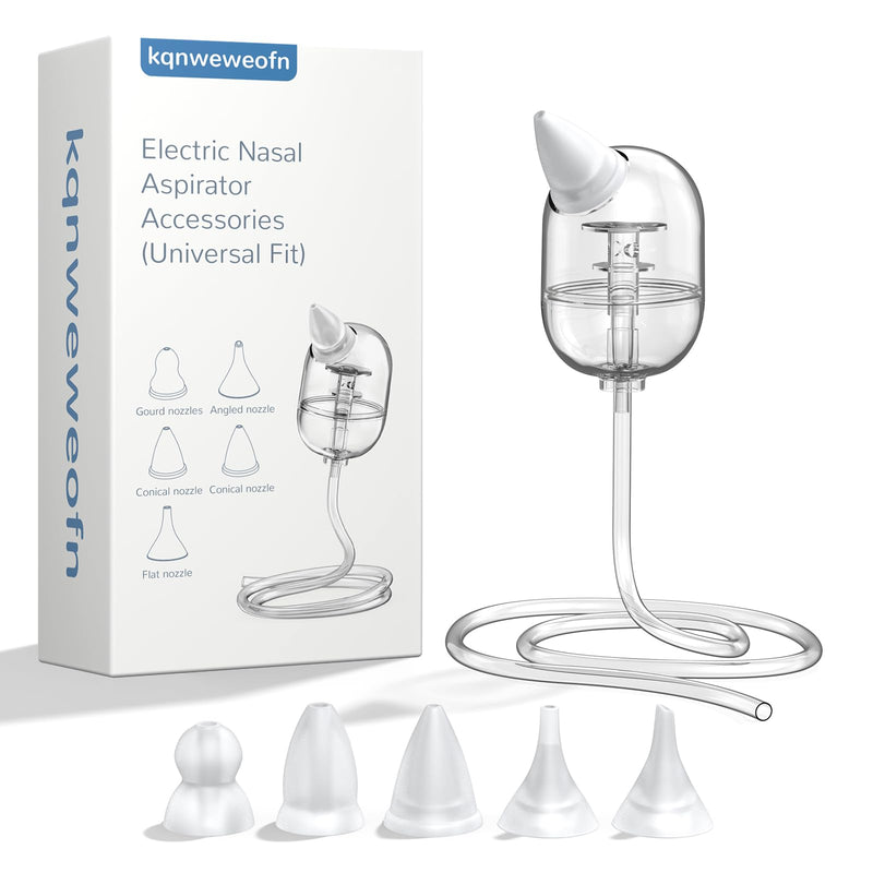 Baby Nasal Aspirator Replacement Parts Silicone Tips & Tubes, Compatible with GROWNSY, HEYVALUE, Nozebot & Momcozy, Dishwasher Safe, Includes Multiple Silicone Tips & Storage Case