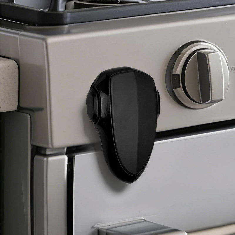 Child Proof Oven Lock Baby Safety Oven Door Lock for Toddlers no Tools Need or Drill Easy to Install (Black) Black