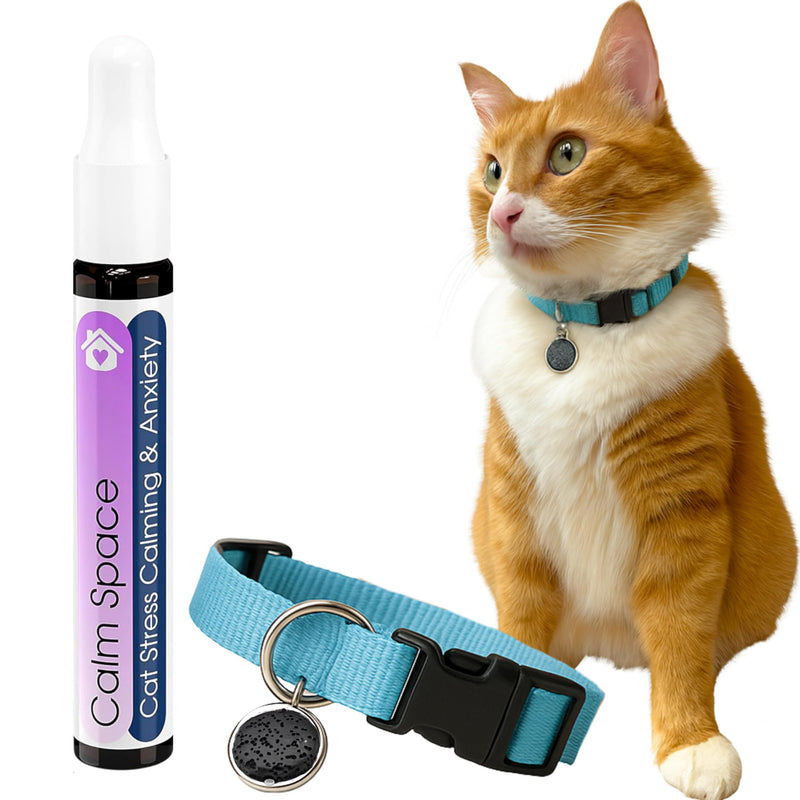 Natural Collar Anti Anxiety for Cats, Calming Collar for Indoor Cats, Stress and Anxiety Relief, Breakaway, Vet-Approved with Essential Oils (Lavender) Lavender