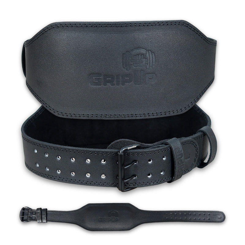 Leather Weightlifting Belt for Men & Women – 4" & 6" Width – Heavy Duty Gym Belt for Powerlifting, Bodybuilding, CrossFit – Adjustable Support for Back & Core – Ideal for Squats & Deadlifts Black 6 Inch X-Large