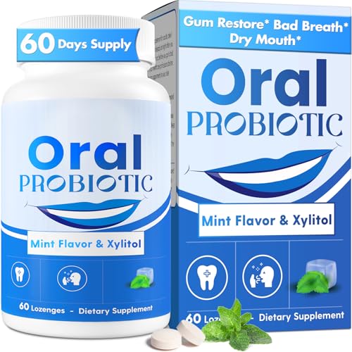 Oral Probiotics, 11 Billion CFU Oral Probiotics for Bad Breath, 60 Lozenges 60 Count (Pack of 1)