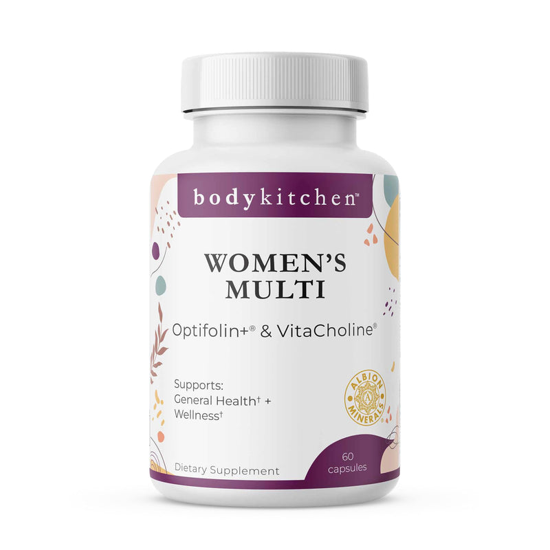 Body Kitchen Women's Multivitamin with Optifolin+ & VitaCholine Supplement