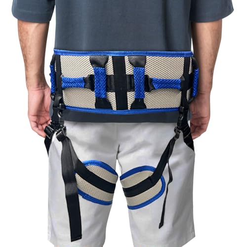 Adjustable Gait Belt with Multiple Handles Blue