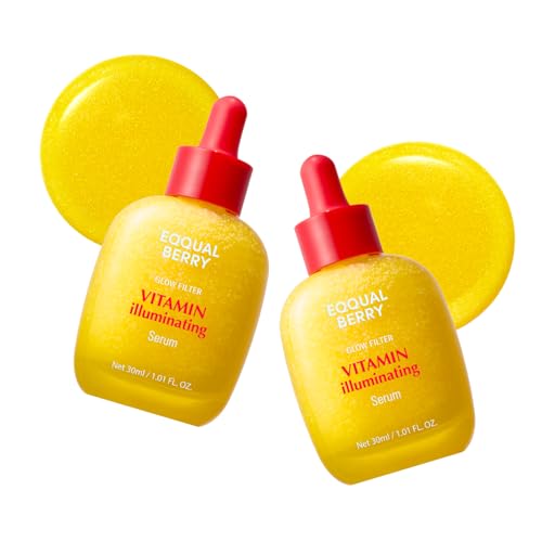 EQQUALBERRY Vitamin Illuminating Serum Double Pack | Niacinamide 4% & TXA | Brightening Vitamin C Serum for Glow & Hyaluronic Acid | Dark Spot & Uneven Tone Care | Korean Skincare, 1.01 oz (Pack of 2) 2 Pack 1.01 Fl Oz (Pack of 2)