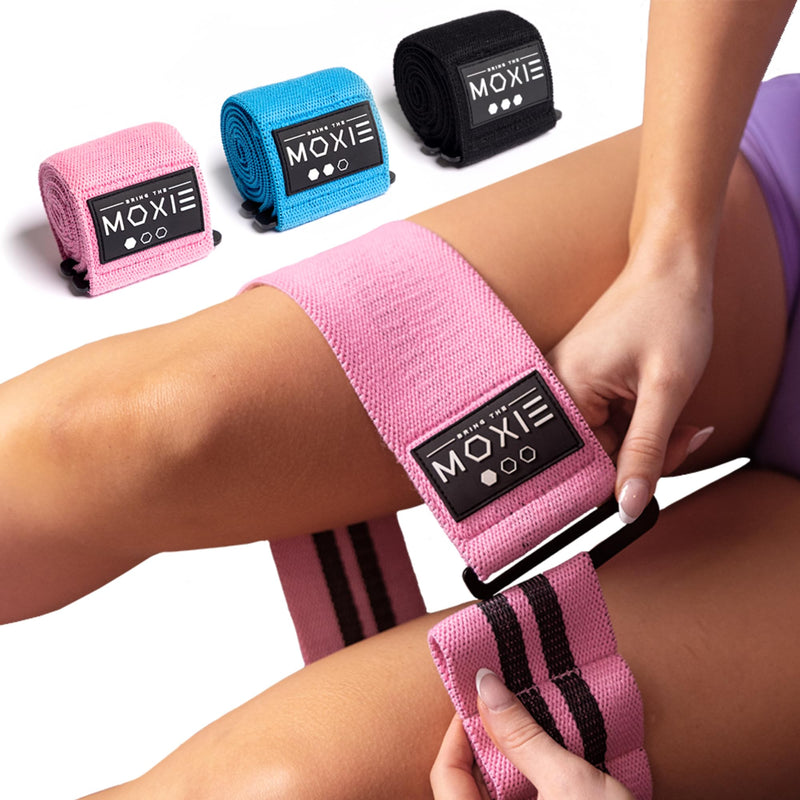 Adjustable Non-Slip Fabric Resistance Bands Set of 3 – Ideal for Legs, Glutes, and Full Body Workouts – Premium Fitness Bands for Women & Men – Bring The Moxie