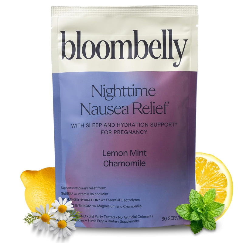 Morning Sickness + Nausea Relief. Electrolytes Hydration Support. Safe Sleep Support + Prenatal Vitamins with Magnesium, Vitamin b6. First Trimester Pregnancy Must Haves 30 Servings Nighttime