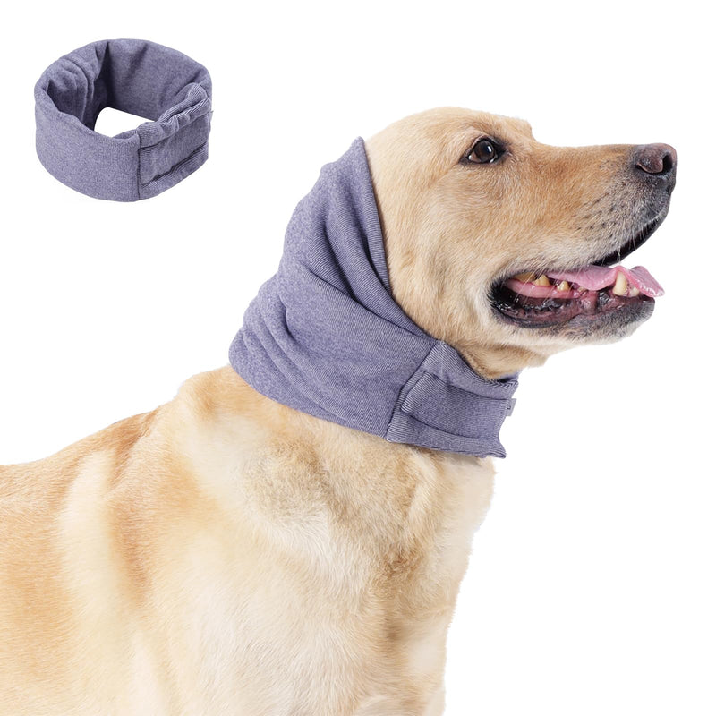 Dog Ear Cover, Comfort Dogs Hoodie for Anxiety, Adjustable Ear Wraps Muffs for Noise Protection, Purple M Medium