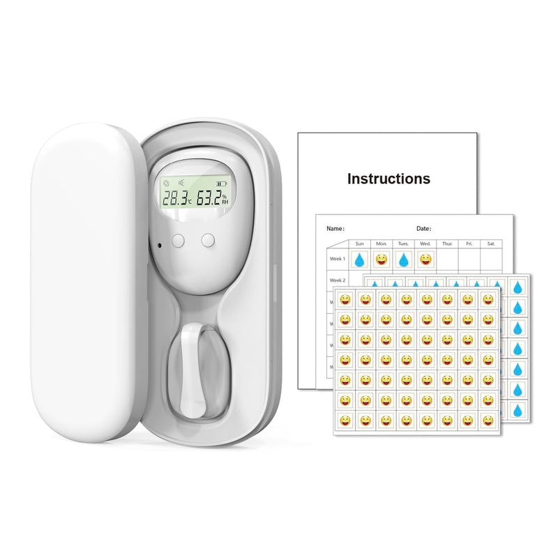 Wireless Bedwetting Alarm for Kids Rechargeable Bed Wetting Alarm for Boys and Girls with LCD Display, Vibration & Sound Dual Alerts - BeesActive Australia
