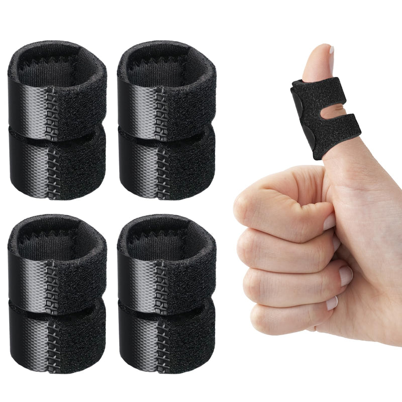 5Pcs Thumb Splints, Trigger Finger Splint, Finger Brace for Arthritis, Straightening, Broken, Finger Support Fits Thumb - Middle - Ring - Index - Pinky Fingers Black - BeesActive Australia