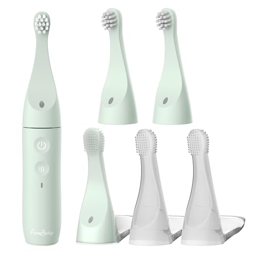 Pure Enrichment PureBaby Infant-to-Toddler Electric Toothbrush and Replacement Head Bundle