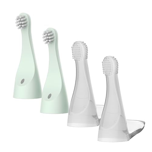 Pure Enrichment PureBaby 4-Pack Replacement Brush Heads for The Infant-to-Toddler Electric Toothbrush