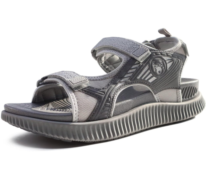 KuaiLu Womens Orthopedic Walking Sandals with Comfortable Arch Support 9 Grey