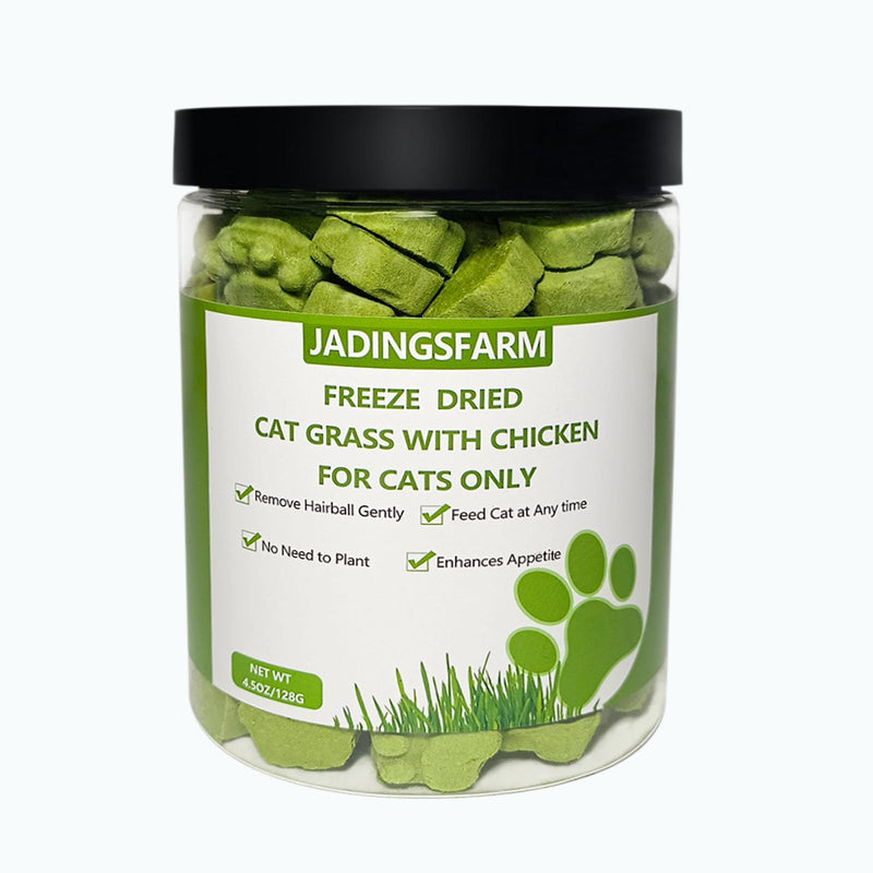 Cat Grass for Indoor Cat, 4.5 oz Cat Grass Teething Sticks, Natural Cat Dental Care Treat, Edible Snack for Teeth Cleaning and Hairball Removal