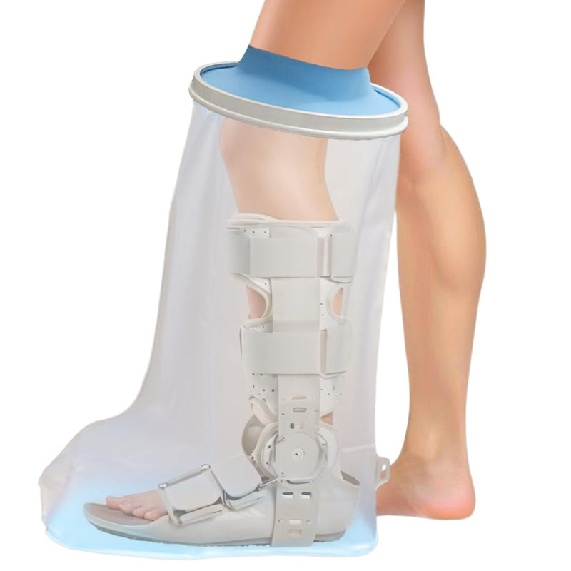 Non-Slip Waterproof Extra Wide Leg Cast Cover for Shower - Protector for Surgery Wounds, Bandage, Large Cast, Knee Immobilizer/Brace, Walking Boots (30 in. Long) Long-Wide-Leg