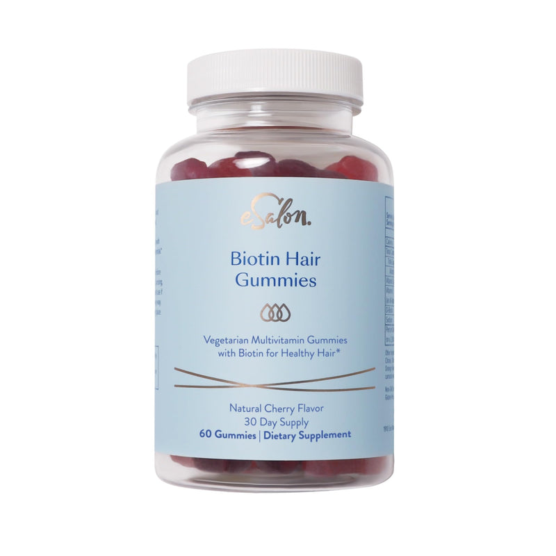 eSalon Biotin Hair Gummies, Multivitamin, Cherry Flavor, 60 Count, 30 Day Supply