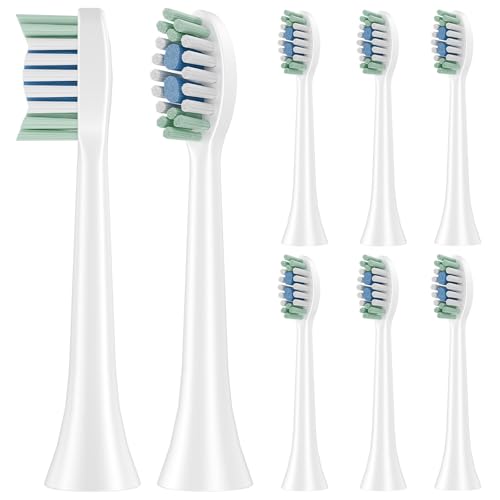 Betterchoi WL-T1009 Sonic Electric Toothbrush Replacement Brush Heads.8pcs, White. (Cannot be Used for Other Brands)