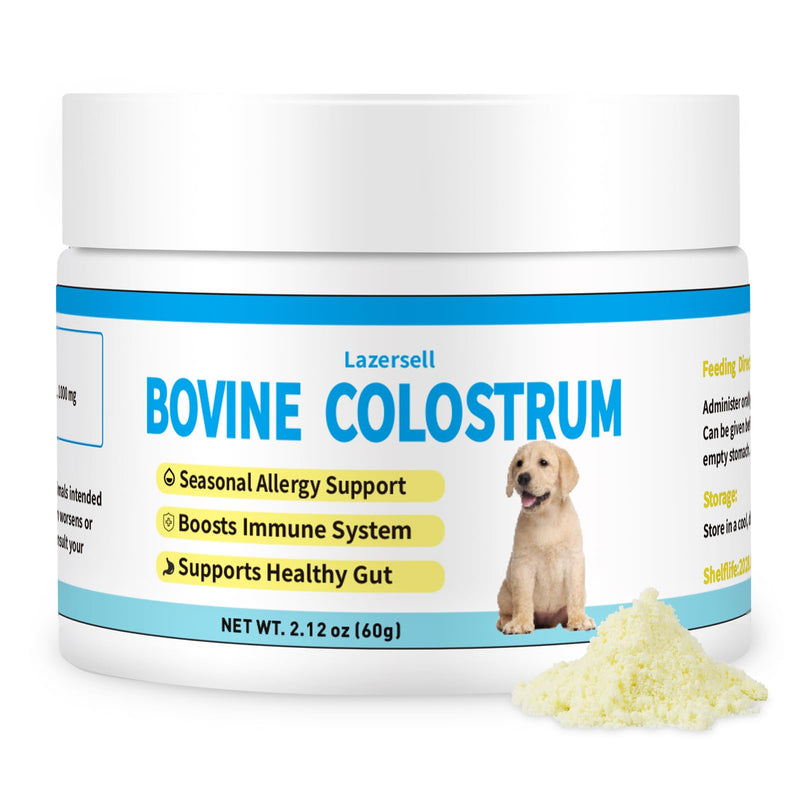 Bovine Colostrum for Dogs Gut & Immune Health - 120 Days Large Dogs Bovine Colostrum Powder - Premium Dog Supply for Seasonal Allergies, Immune System Booster & Digestion Support Supplement