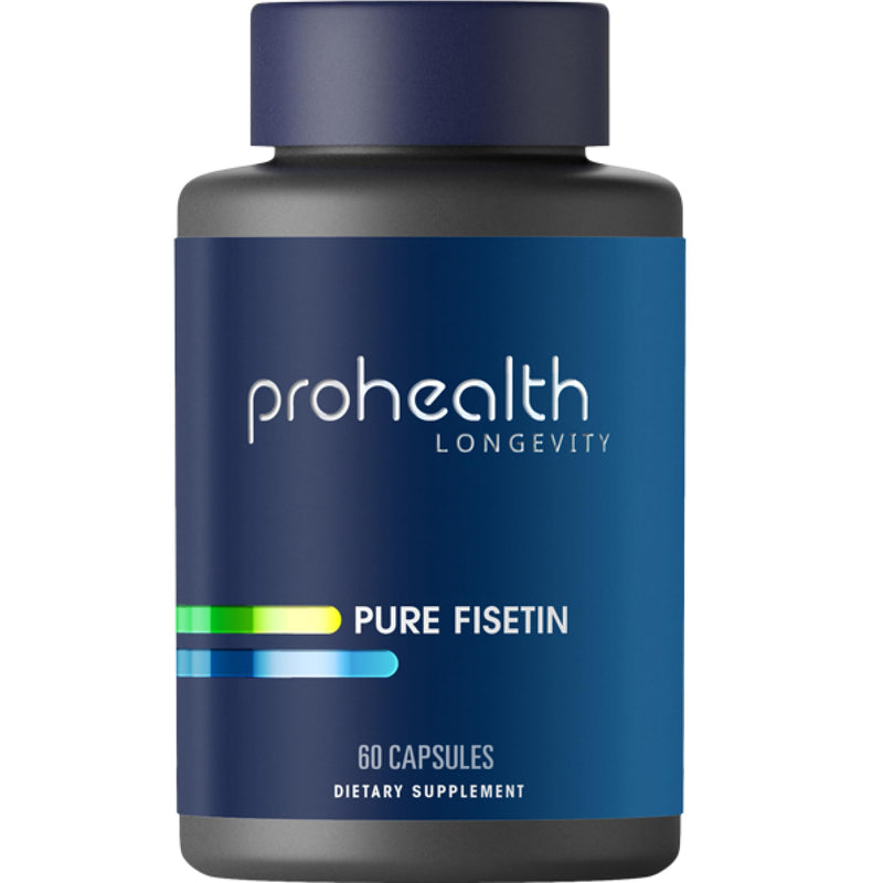 ProHealth Pure Fisetin Supplement 250mg, 60 Capsules | Ultra Pure Natural Fisetin, Healthy Aging, Cellular Support & Brain Health, Triple 3rd Party Tested