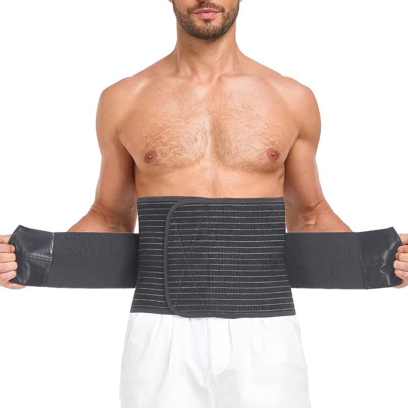 Abdominal Binder for Men and Women ‚Äì Post Surgery & Postpartum Recovery Hernia Support Belt Waist Trainer for Men Adjustable Compression Wrap (Black,L) Black Large - BeesActive Australia