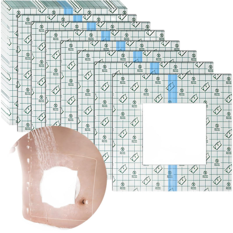 Waterproof Ostomy Bag Shower Cover with Non Sticky Pad Colostomy Ilostomy Urlostomy Pouch Shower Guard Shield Ostomy Cover(10.2"x10.2", Pack of 25) - BeesActive Australia