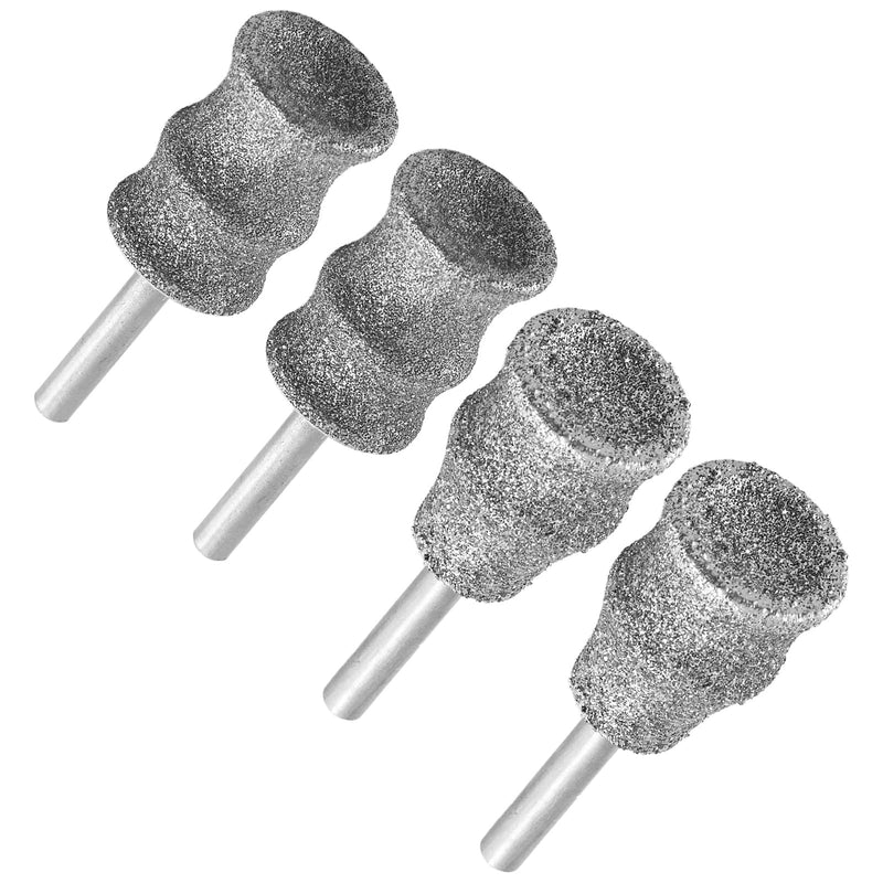 Dog Nail Grinder Bits for Dog and Cat Pet Nail Grinder Attachment Pet Nail File & Clippers for Medium Large Dogs AC(4Pack) Four C X-Large Light Grey
