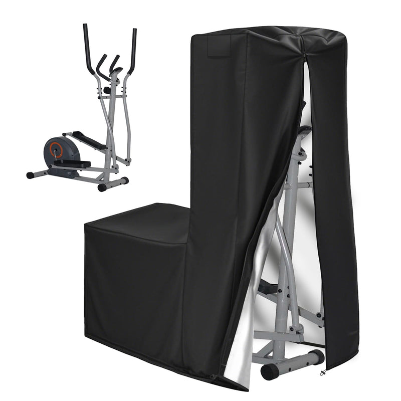 Elliptical Cover, 600D Oxford Fabric Covers with Zipper- fit for Elliptical Exercise Machine/Elliptical Trainer Indoor/Outdoor/Home/Gym, Waterproof Dustproof UV Resistant, Black,70.8 * 29 * 65inch