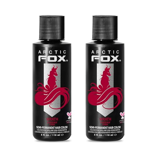 ARCTIC FOX Semi-Permanent Hair Dye WRATH - Vegan Ammonia-Free - 2 x 4 fl oz 4 Fl Oz (Pack of 2)