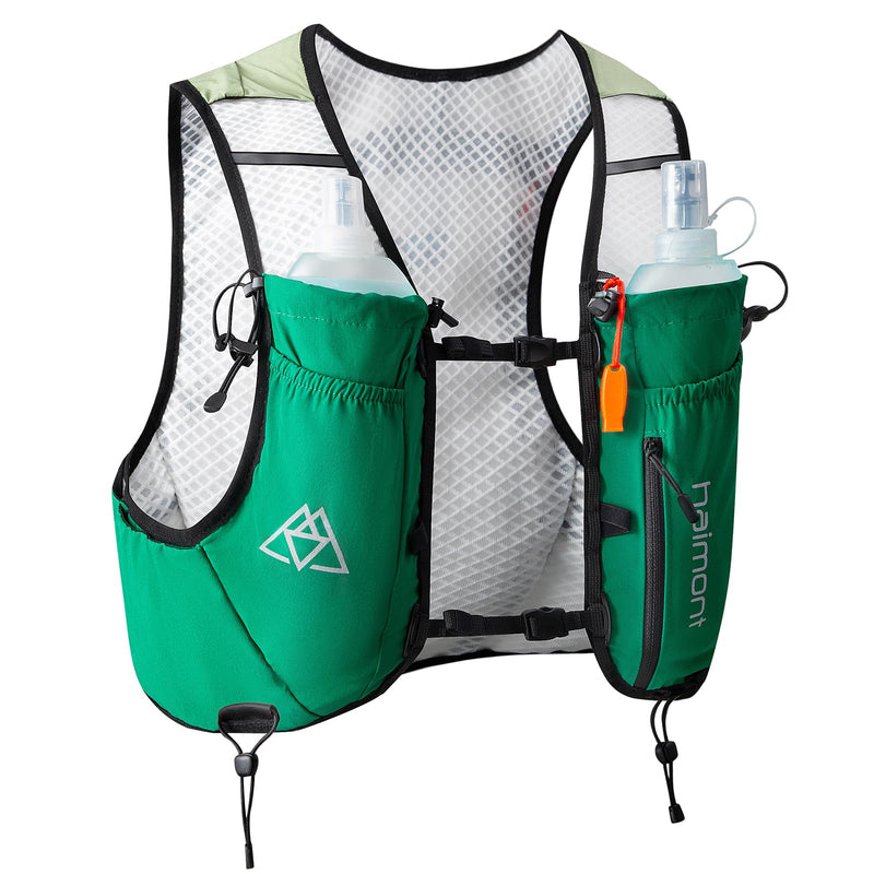 Haimont Running Hydration Vest with Water Bottles for Men Women, Lightweight 8L Hydrated Vest Pack for Trail Running, Hiking Green Small - BeesActive Australia