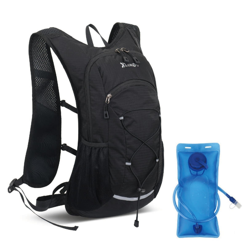 JEELAD Hydration Backpack Running Vest for Women and Men for Hiking Trail Running Gear Cycling Marathon C-Black(18L)-with 2L EVA Water Bladder One Size