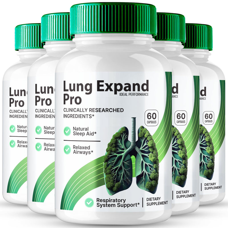 Lung Expand Pro Blood Capsules, LungExpand Pro Blood Formula Support Supplement Pills, Premium Formula for Healthy Circulation & Stable Levels, All Natural LungExpandPro Health Reviews (5 Pack)